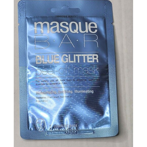 Masque Bar Blue Glitter Peel Off Face Mask Korean Moisturize Soothe Lot of 10 - Picture 6 of 7